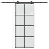 vidaXL Klizna vrata s priborom 90 x 205 cm od ESG stakla i aluminija