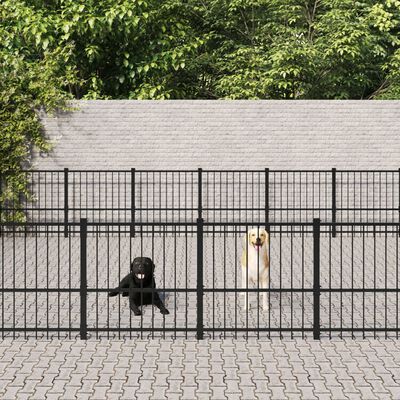 vidaXL Vanjski kavez za pse čelični 39,52 m²