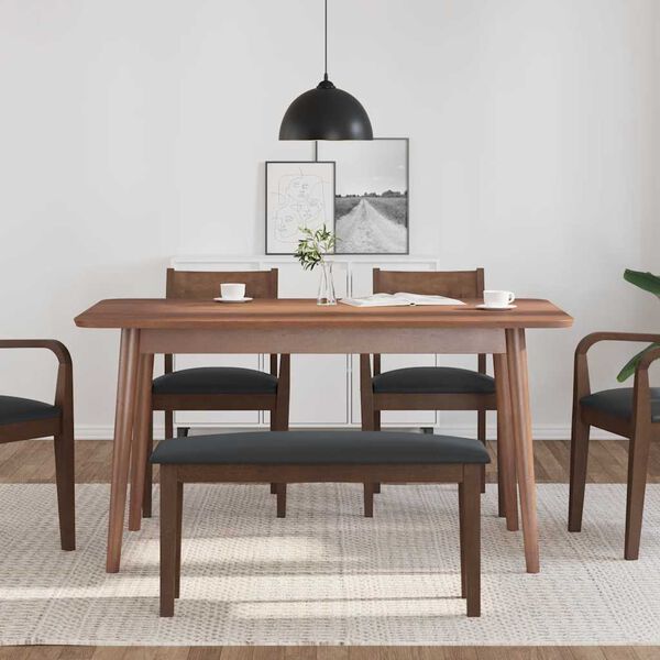 vidaXL Klupa 90 cm smeđa puna drvena guma