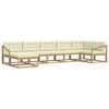 vidaXL Set vanjskih sofa 7 kom. Bijela i krem
