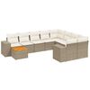 vidaXL 11-dijelni set vrtnih sofa od poliratana s jastucima bež