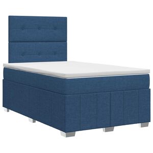 vidaXL Boxspring krevet s madracem Plava 120 x 200 cm Tkanina