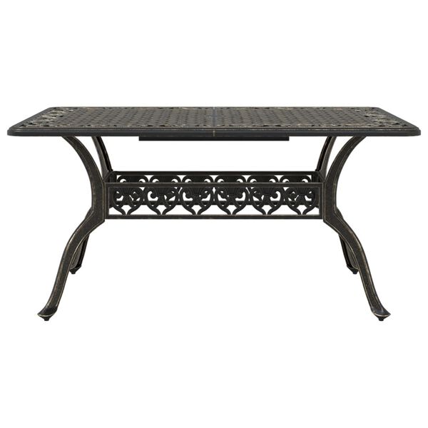 vidaXL 5-dijelni vrtni blagovaonski set brončani lijevani aluminij