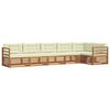 vidaXL Set vanjskih sofa s jastukom 6 pcs Prirodna i krem