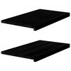 vidaXL Prozorske klupice 2 kom smeđe-crne 70x40x2 cm masivne hrast