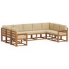 vidaXL Set vanjskih sofa 9 kom. Prirodna i bež
