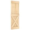 vidaXL Klizna vrata NARVIK Prirodna i crna 70 x 210 cm (213,5 cm)
