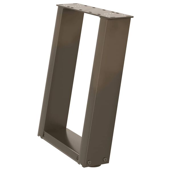 vidaXL Noge za klub stolić U-oblik 2 kom Prirodni čelik 38 x (42-43) cm Čelik