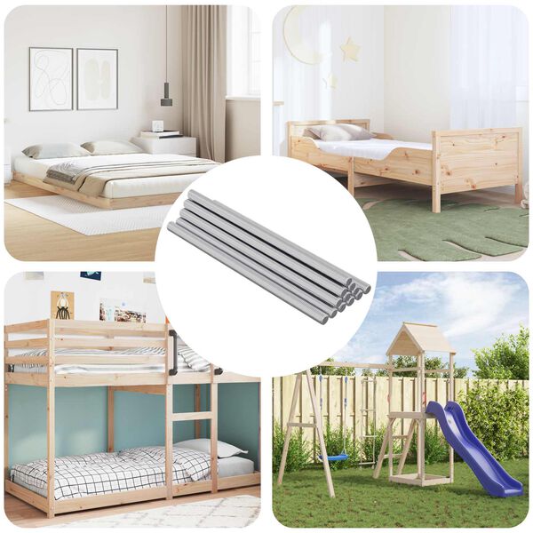 vidaXL Navojni &scaron;tap 12 pcs Srebrno 6 x 120 mm Čelik