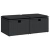 vidaXL 2-dijelni set vrtnih sofa s jastucima crni od poliratana bagrem