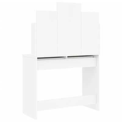vidaXL Toaletni stolić s ogledalom visoki sjaj bijeli 96 x 39 x 142 cm