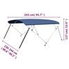 vidaXL Tenda bimini s 4 luka modra 243 x (230 - 244) x 137 cm
