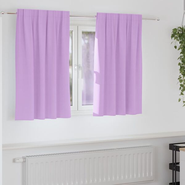 vidaXL Zavjese za blackout s prstenovima 2 pcs Ljubičasta 140 x 140 cm