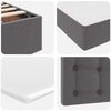 vidaXL Krevet s od storage s madracem Siva 90 x 200 cm Lažna koža