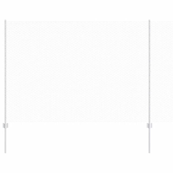 vidaXL Ograda s postovima Srebrno 1,6 x 25 m Čelik