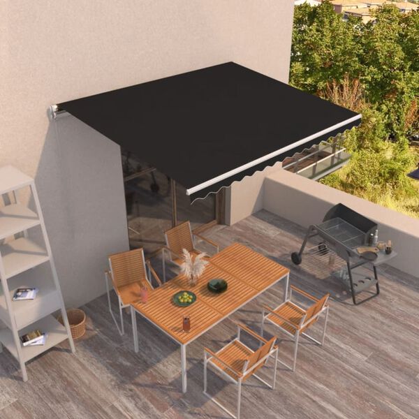 vidaXL Tenda na ručno uvlačenje 450 x 350 cm antracit