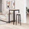 vidaXL Stol za bar Prirodna 60 x 60 x 105 cm Čvrsto borovo drvo