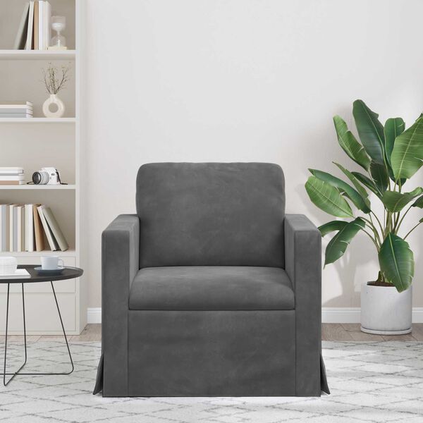 vidaXL Sofa Tamno siva 78 x 78 x 80 cm Bar&scaron;un