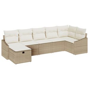 vidaXL Set sofe 7 kom. poliratan