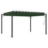 vidaXL Gazebo s krovom s roletnom Zelena 3 x 4 x 2,14 m