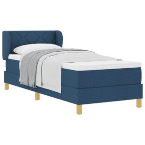 vidaXL Krevet s opruga kutije s uzglavljem Plava 80 x 200 cm tkanina