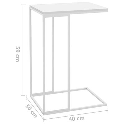 vidaXL Bočni stolić bijeli 40 x 30 x 59 cm od konstruiranog drva