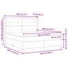 vidaXL LED Box Spring Krevet Tamno siva 180 x 200 cm tkanina