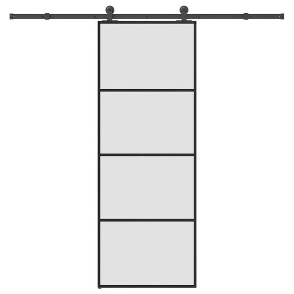 vidaXL Klizna vrata s priborom 76 x 205 cm od ESG stakla i aluminija
