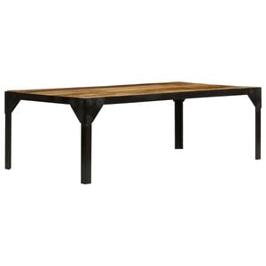 vidaXL Stolić za kavu od grubog drva manga i čelika 110 cm