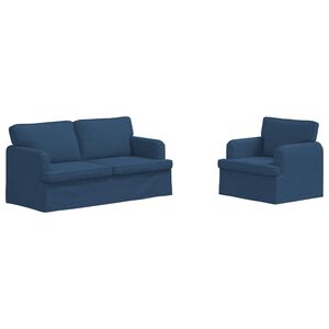 vidaXL Set sofe 2 kom. Plava tkanina