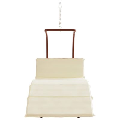 vidaXL Stolica za ljuljanje s jastukom od tkanine i drva topole