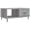 vidaXL Kava Stol Siva sonoma 90 x 50 x 40 cm Konstruirano drvo