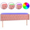 vidaXL LED uzglavlje ružičasto 183x16x78/88 cm bar&scaron;unasto