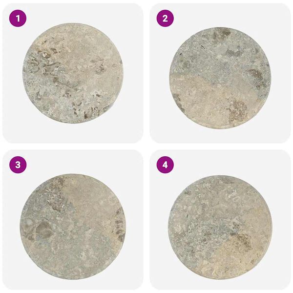 vidaXL Stolna ploča siva &Oslash; 50 x 2,5 cm mramorna