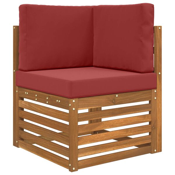 vidaXL Jastuk za vanjsku sofU 3 pcs boja crnog vina Poliester