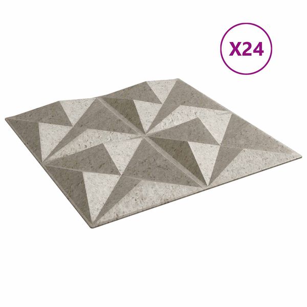 vidaXL Zidne panele 24 pcs Origami beton 50 x 50 cm XPS pjena