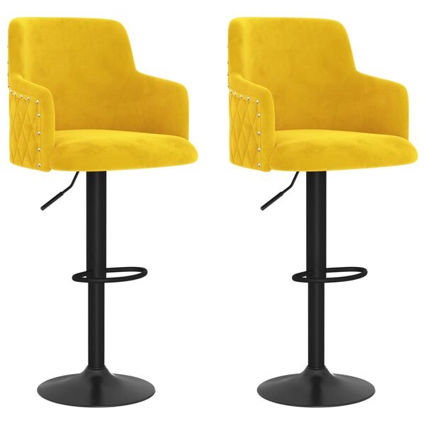 vidaXL Barski stolci 2 kom boja senfa bar&scaron;unasti