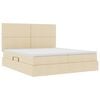 vidaXL Krevet s od storage s madracem Krema 200 x 200 cm Lažna koža