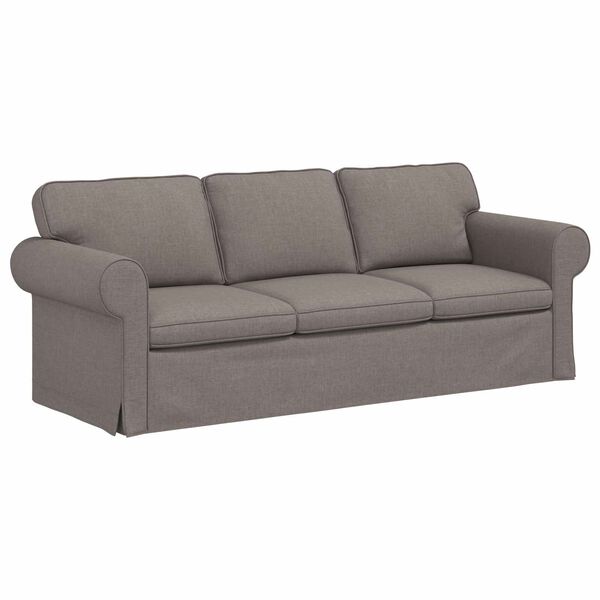 vidaXL Sofa Sivo-smeđa