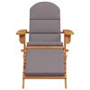 vidaXL Vrtna stolica Adirondack s osloncem za noge od drva bagrema