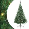 vidaXL Umjetno predsvijetljeno božićno drvce Zelena 240 cm PVC
