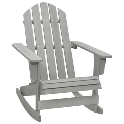 vidaXL Vrtna stolica za ljuljanje drvena siva
