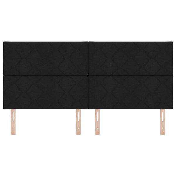 vidaXL Uzglavlje s uzglavljem Crna 200 cm Lažna koža