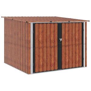 vidaXL Drvarnica za bicikle 3 kom. Smeđa 216 x 207 x 158 cm Metal