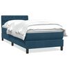 vidaXL Box spring krevet s madracem tamnoplavi 80x220 cm bar&scaron;unasti