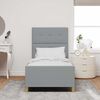 vidaXL Krevetna konstrukcija Svjetlosiva 90 x 190 cm tkanina