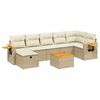 vidaXL 7-dijelni set vrtnih sofa od poliratana s jastucima bež