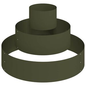 vidaXL Vrtna saksija Maslinasto zelena 90 x 90 x 20 cm Čelična vrata