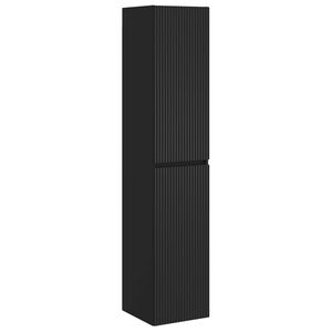 vidaXL Ormar za Kupaonicu na Zidu Crna 33 x 34,5 x 160 cm