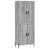 vidaXL Visoka komoda siva sonome 69,5x34x180 cm od konstruiranog drva